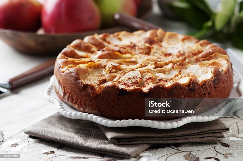 Homemade sweet apple pie Homemade sweet apple pie, selective focus Autumn Stock Photo