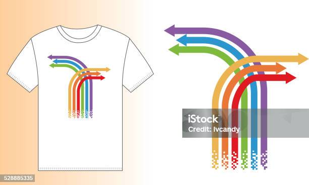 Ilustración de Camiseta Diseño y más Vectores Libres de Derechos de Abstracto - Abstracto, Arco iris, Blanco - Color