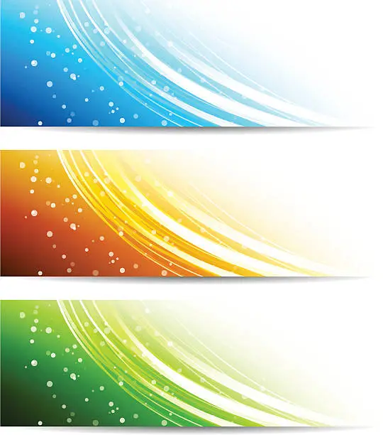 Vector illustration of Set of color banner