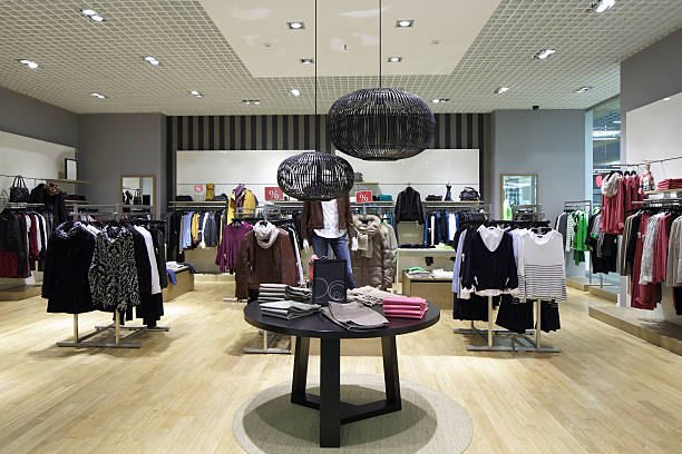 istock brand new interior of cloth store 528886735