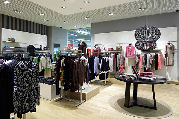 istock brand new interior of cloth store 528886739