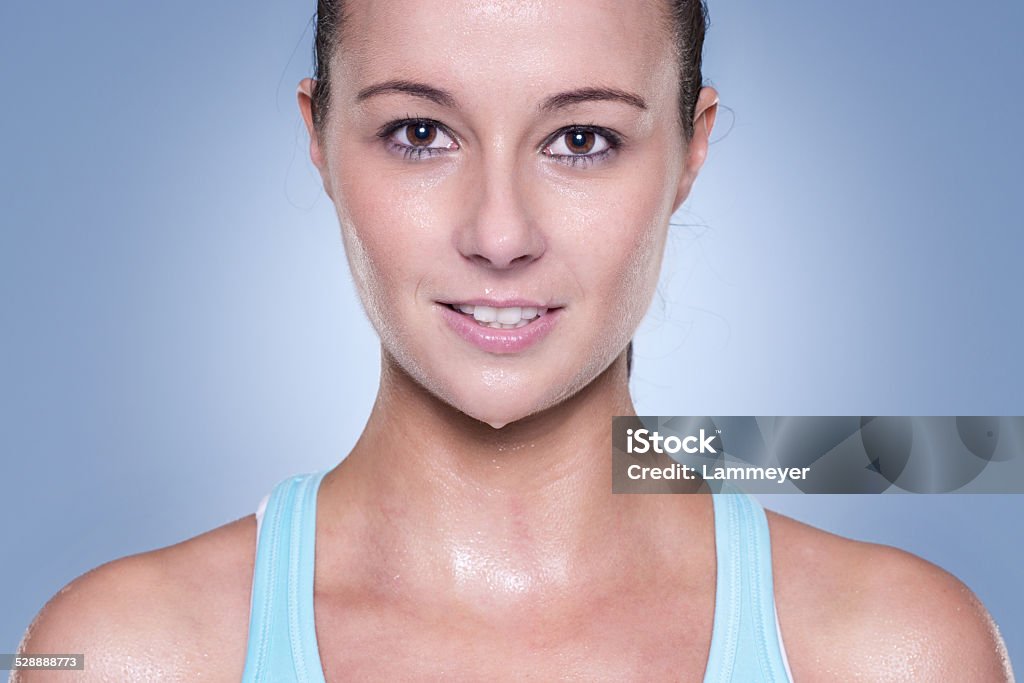 Smiling woman Portrait from a young and sporting woman Adult Stock Photo