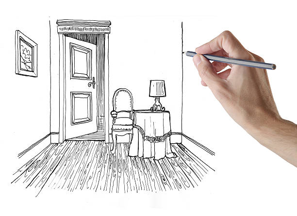 istock Draving a living room 528888793