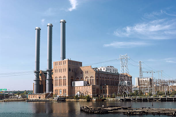 istock Industrial building along river in Providence, RI 528889029