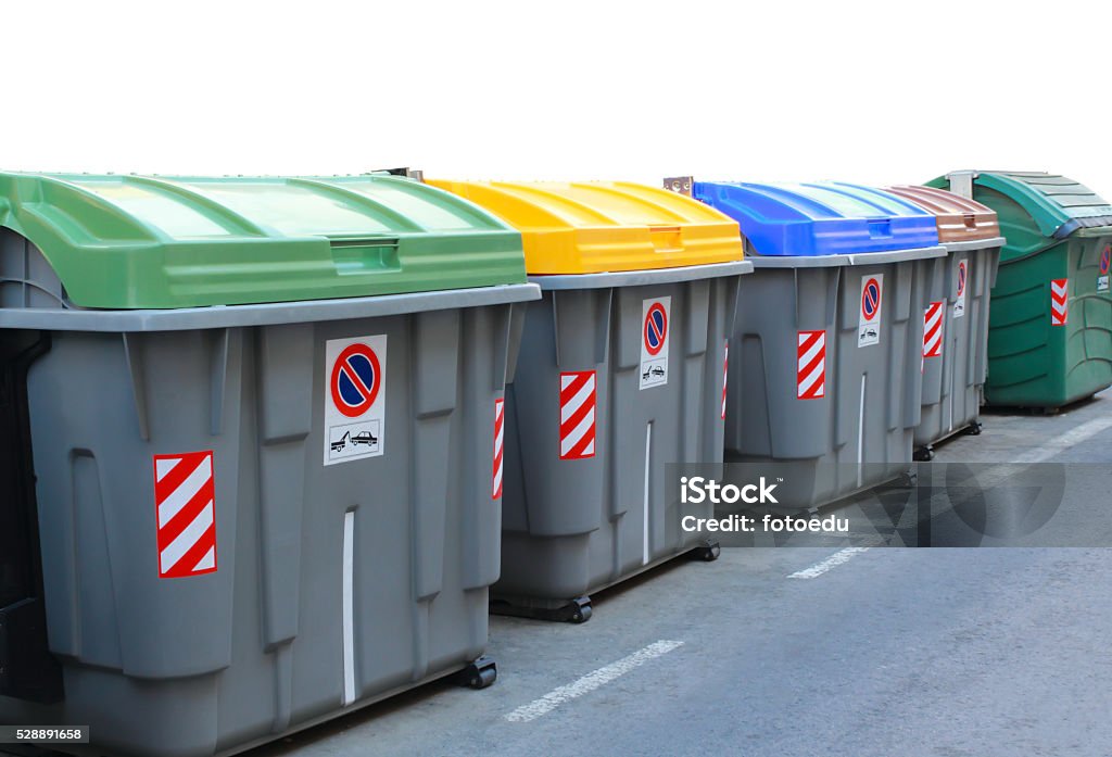 Dumpster for recycling Dumpster for recycling with white background Container Stock Photo