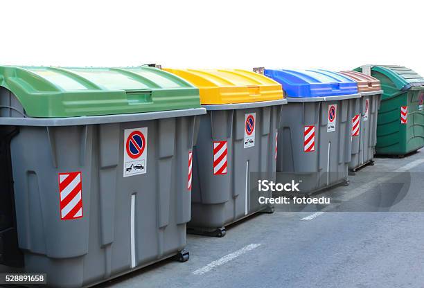 Dumpster For Recycling Stock Photo - Download Image Now - Container, Garbage, Recycling