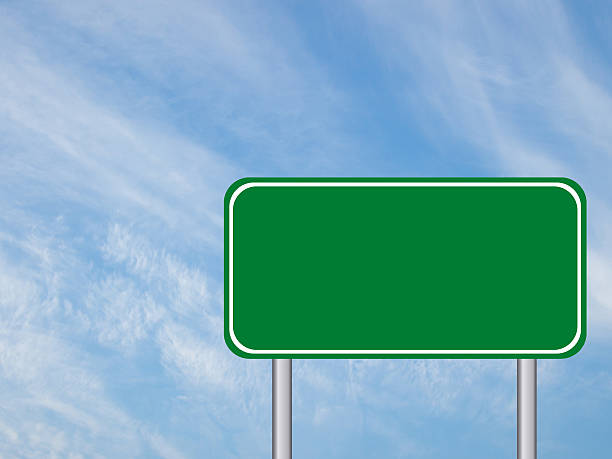 istock Blank green transportation sign with the blue sky 528892530