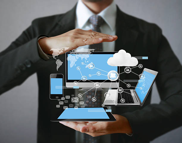 istock Technology in hands of businessmen 528892542