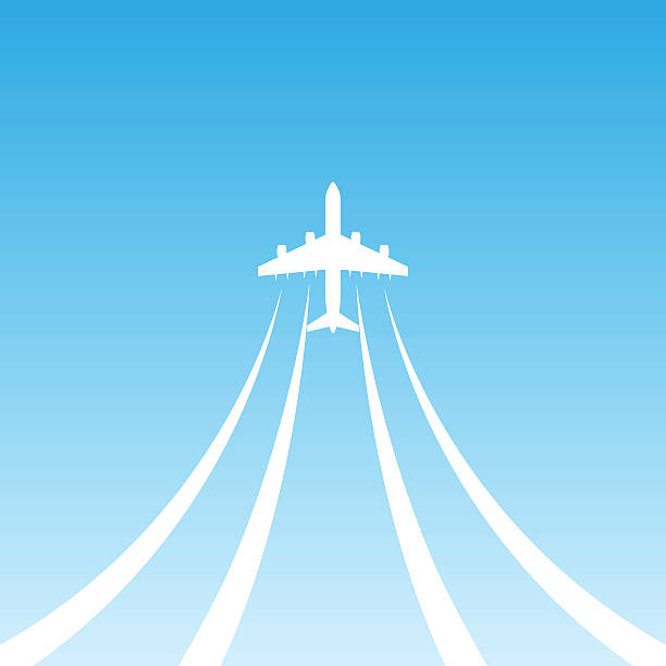 ilustraciones, imágenes clip art, dibujos animados e iconos de stock de avión de despegue ícono azul - takeoff