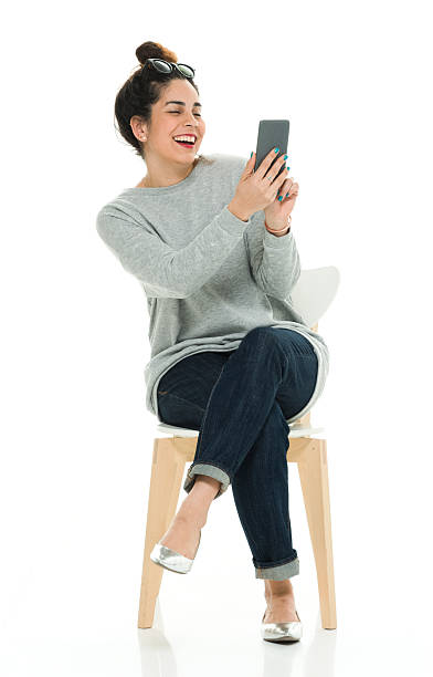 istock Cheerful woman taking a selfie 528896214