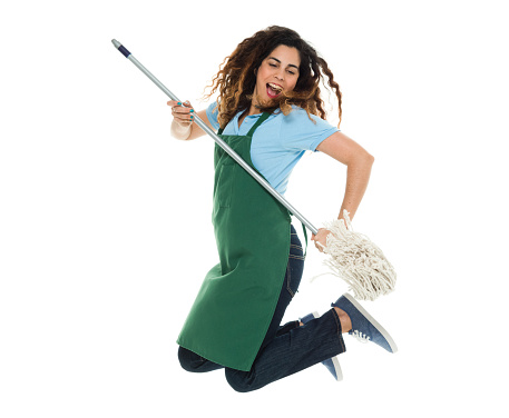 Cheerful janitor jumping with broomhttp://www.twodozendesign.info/i/1.png