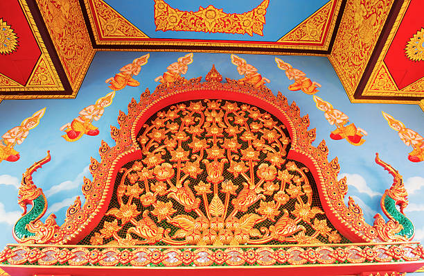 istock Thai wall art in the temple 528897629