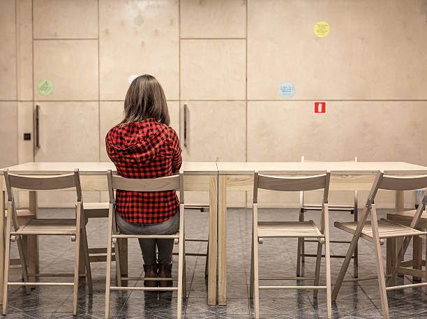 Empty classroom in a modern secondary school.