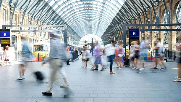 Photo of Movement of people in rush hour, london train station
