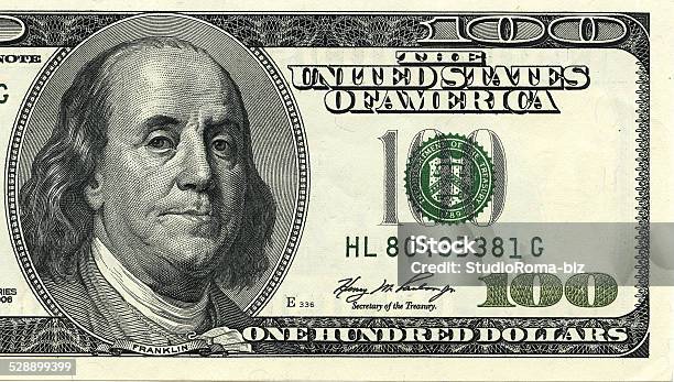 One Hundred Dollar Bill Macro Shot Stock Photo - Download Image Now - American One Hundred Dollar Bill, US Paper Currency, Dollar Sign