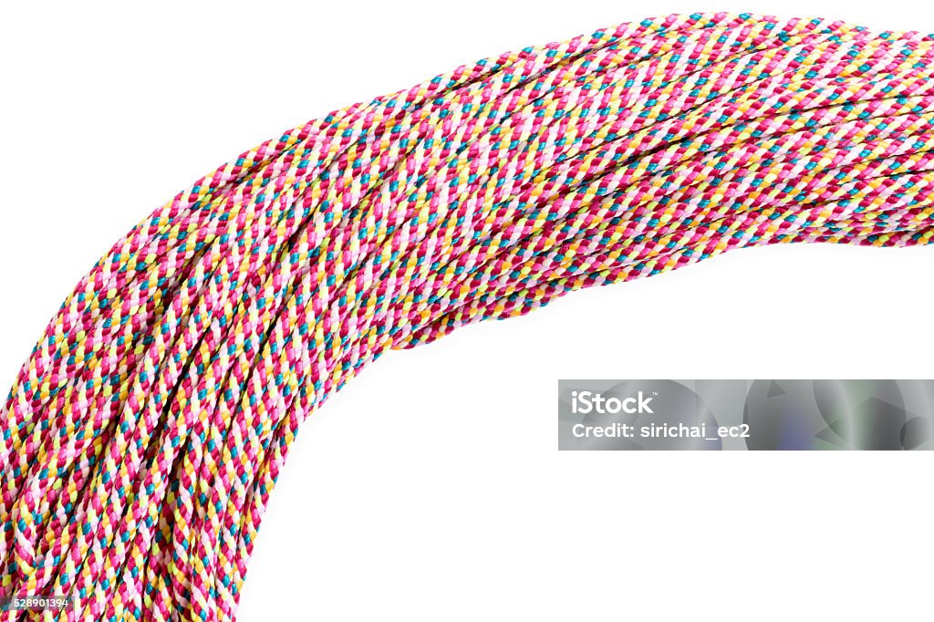 Different Rope Background Connected Concept Different Ropes Isolate On White Stock Photo ...