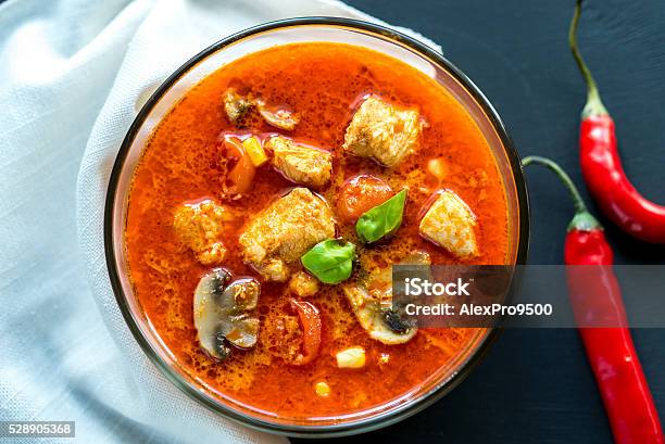 Thai Red Chicken Curry Stock Photo - Download Image Now - Heat - Temperature, Spice, Soup