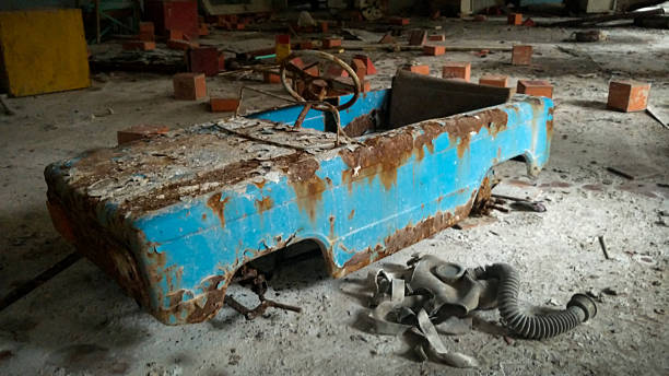 istock toy car in kindergarten in Pripyat 528906706