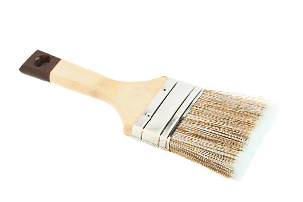 istock Wide paint brush isolated 528907248