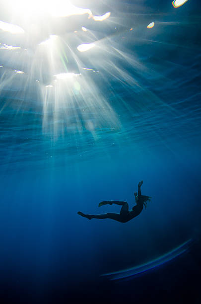 istock girl swimming underwater 528907537