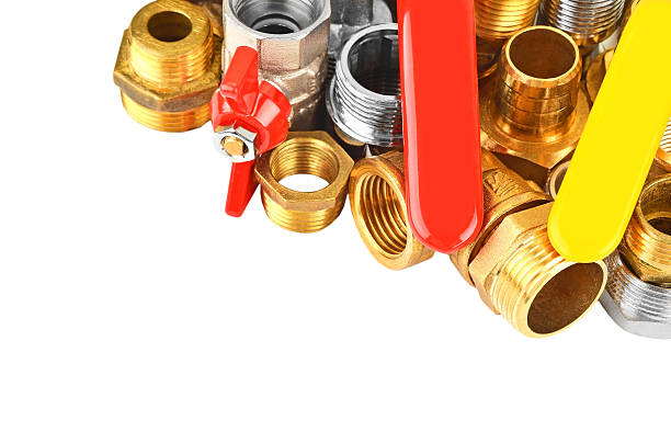 istock Plumbing fitting and ball valve 528908034