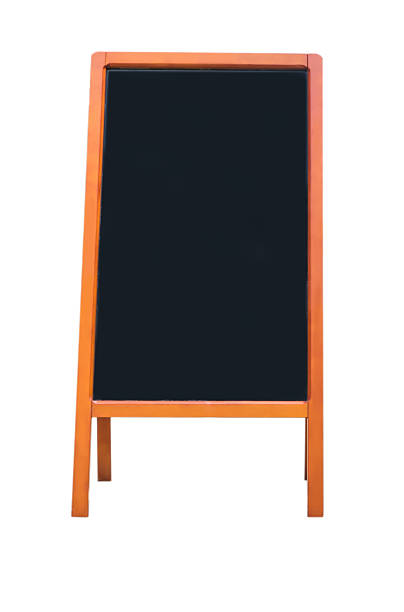 istock Wooden Blackboard isolated on white 528909008