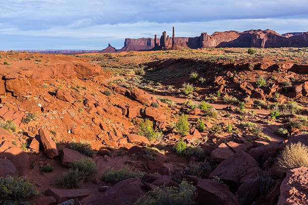 istock Arizona. Monument Valley with Totem Pole and Yei Bi Chei 528909421
