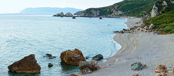 istock Potistika beach sunrise view (Greece). 528910559