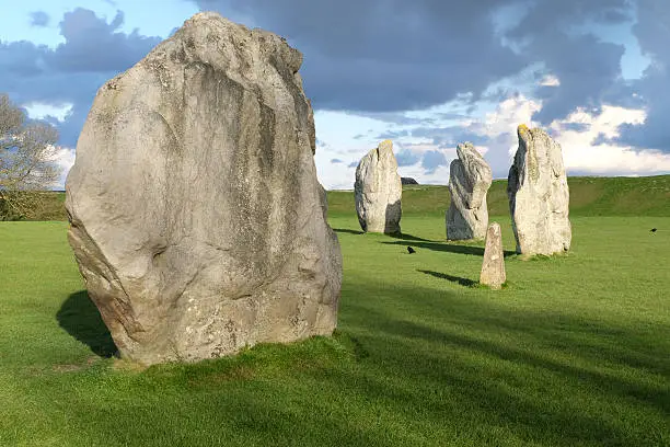 Avebury stone circle, the largest prehistoric stone circle in Britain and a World Heritage Site.