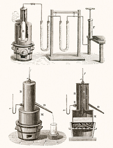 Distillation Appa Distillation Apparatus Scientific Illustration Stock Illustration ...