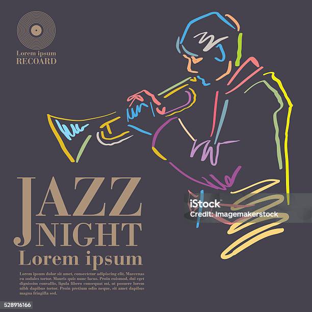 Jazz Stock Illustration - Download Image Now - Jazz Music, Trumpet, Vector