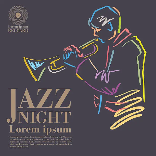 Vector illustration of jazz