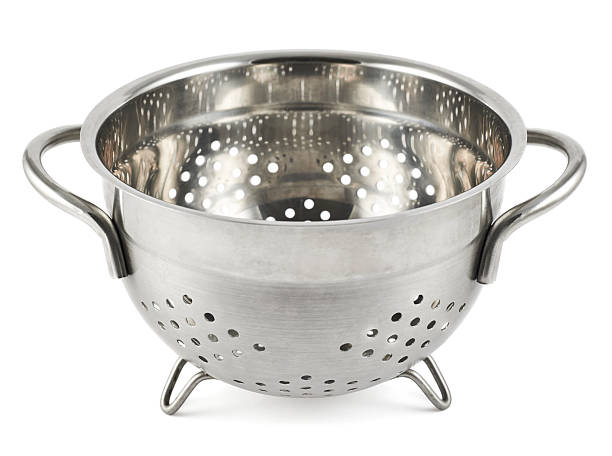 istock Steel strainer sieve metal bowl 528916418