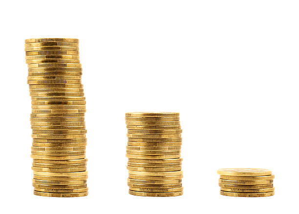 istock Stack of metal coins isolated 528916686