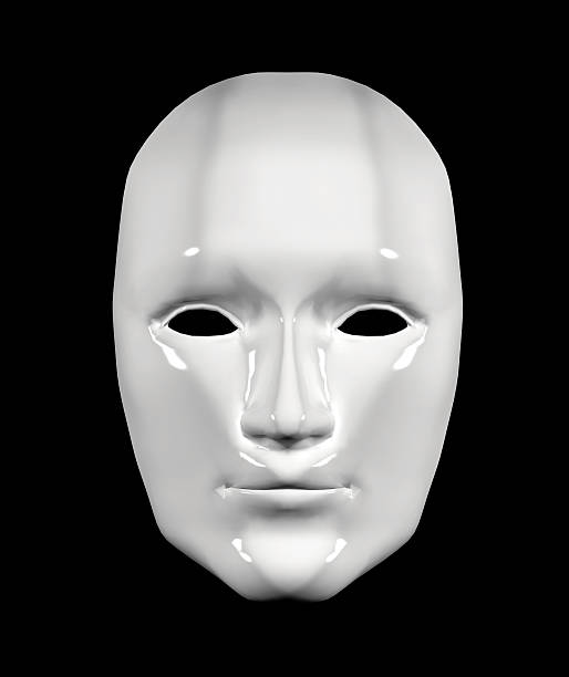 istock Human face mask of white color 528917002