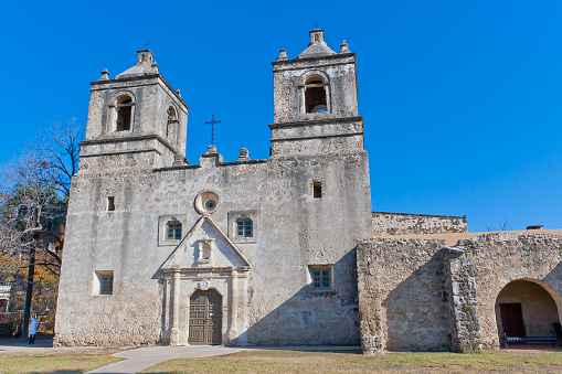 Historic Spanish Mission Concepcion in San Antonio, Texas