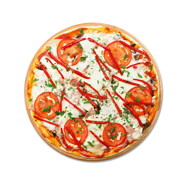 istock Delicious pizza with mushrooms and meat 528920546