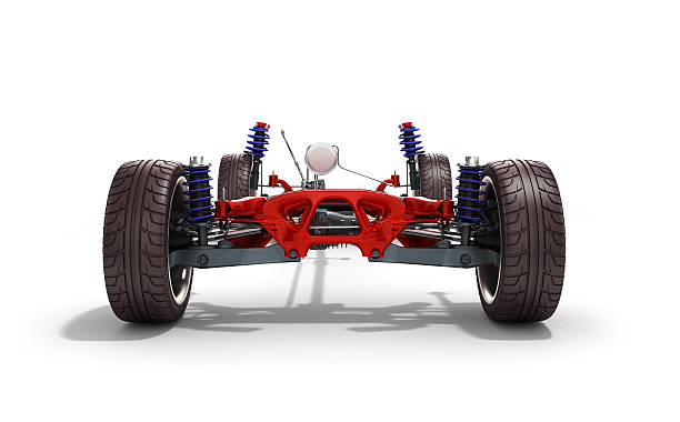 istock car suspension separately from the car isolated on white 528921250