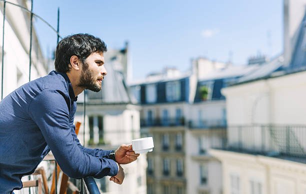 Morning Coffee in a Sunny Balcony
