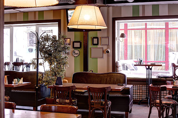 istock european restaurant in bright colors 528926275