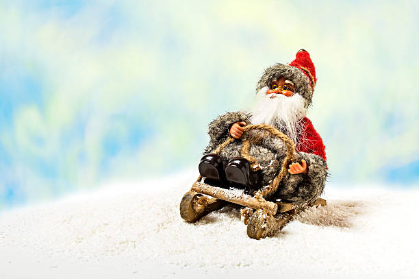 istock Cheerful Christmas Santa Claus Toy 528930079