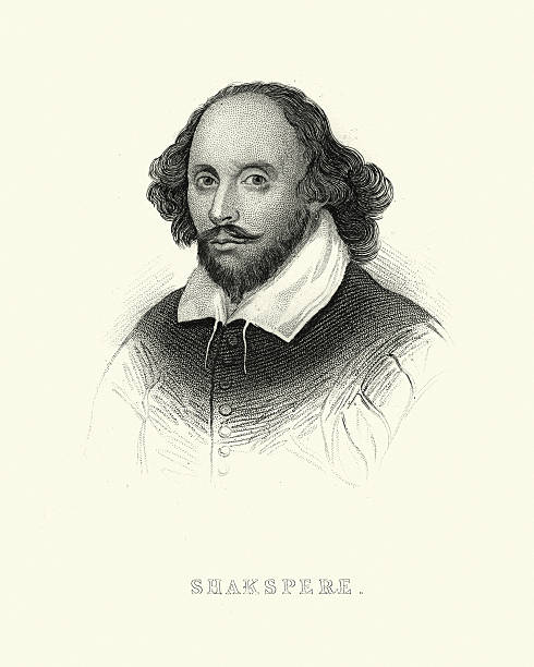 Portrait of William Shakespeare Vintage engraving of William Shakespeare an English poet, playwright, and actor, widely regarded as the greatest writer in the English language and the world's pre-eminent dramatist. william shakespeare poet illustration and painting engraved image stock illustrations