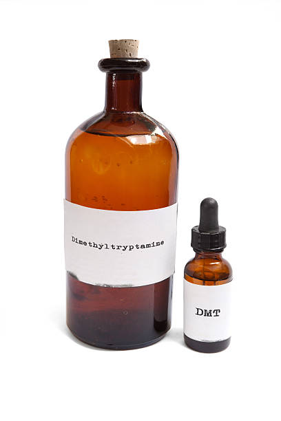 istock Conseptual bottles of DMT, dimethyltryptamine 528954820