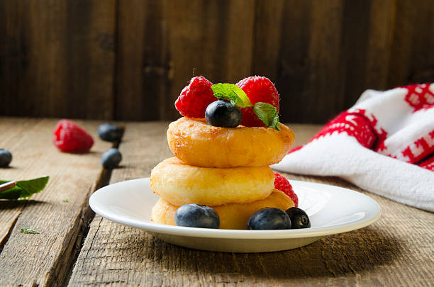 istock Russian cottage cheese pancakes with raspberries, 528954928