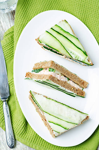 istock Salmon Greek yogurt cucumber rye sandwiches 528955112