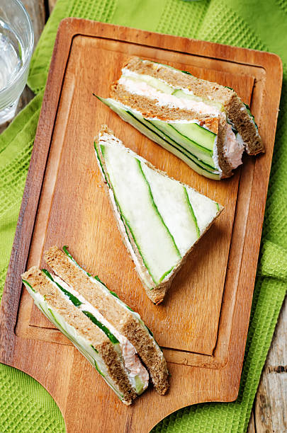 istock Salmon Greek yogurt cucumber rye sandwiches 528955166