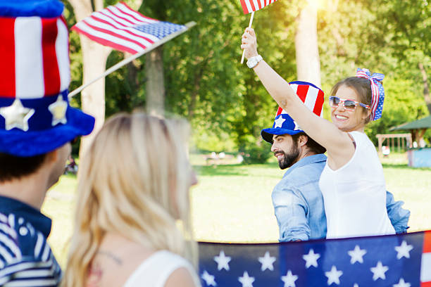 istock Friends celebrating US Independence Day 528955262