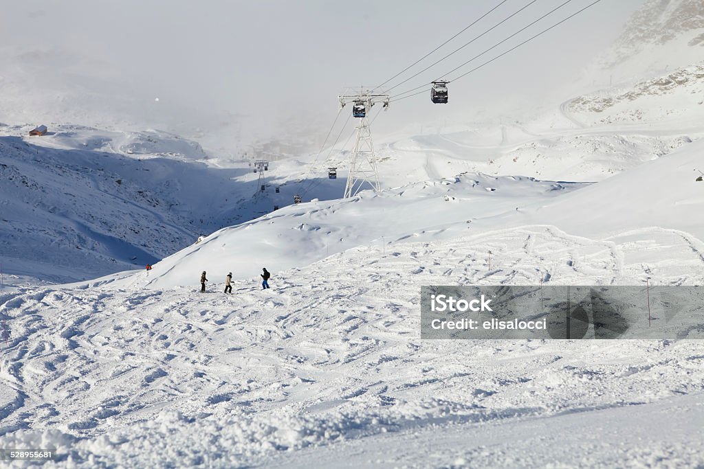 Val Thorens Ski slope in Val Thorens, trois vallees complex, France Albertville - France Stock Photo