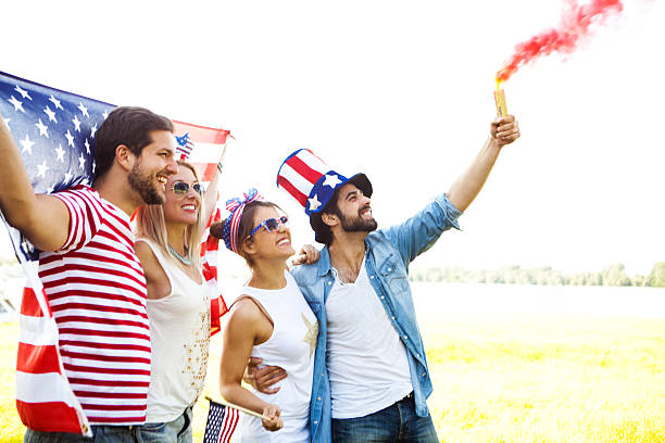 istock Friends celebrating US Independence Day 528956198