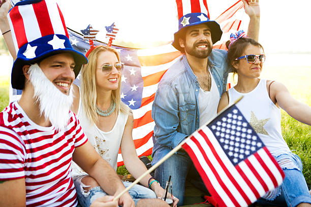istock Friends celebrating US Independence Day 528956552